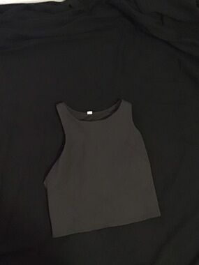 lululemon athletica Black Cropped High-Neck Tank